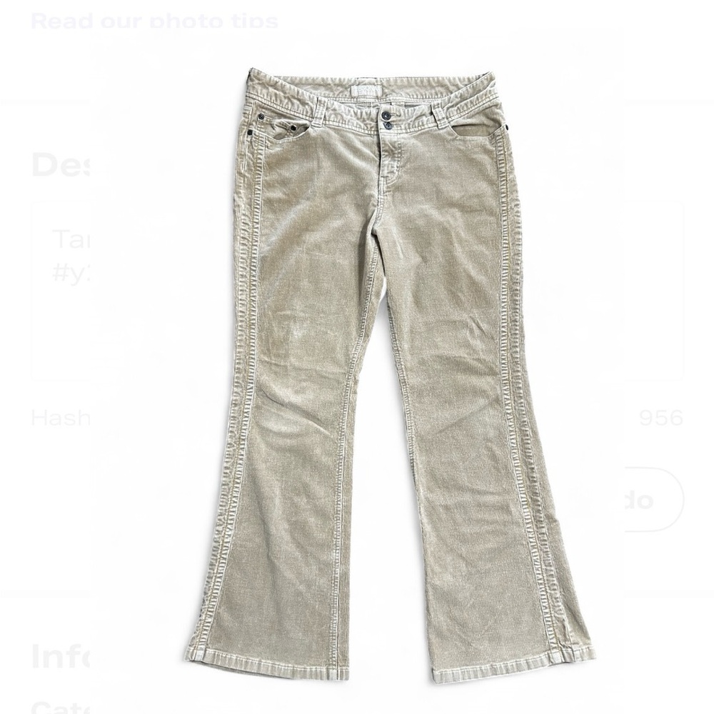 PERSONAL IDENTITY Tan Corduroy  Flare Pants Low Waist 15/16